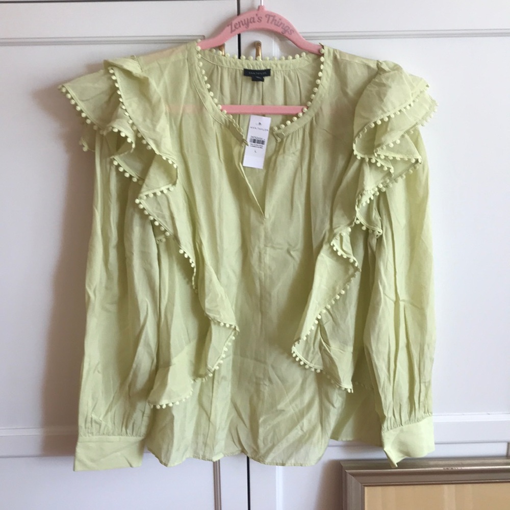 Ann Taylor Size L. Peasant Blouse.